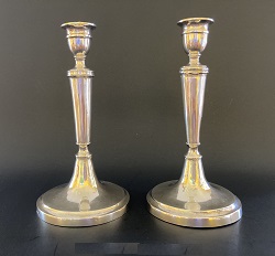 Kingdom of Sardinia silver candlesticks