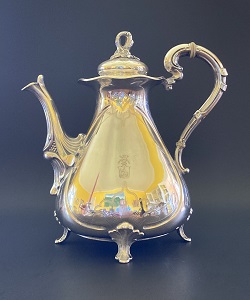 Lameyer  12 loth silver Chocolate pot