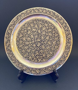 Peranakan pierced plate signed NIAN
