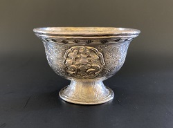 Antique silver Tibetan Butter Lamp
