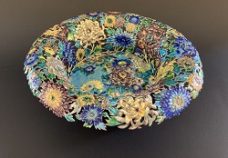 Antique Wang Hing Enameled Silver Bowl