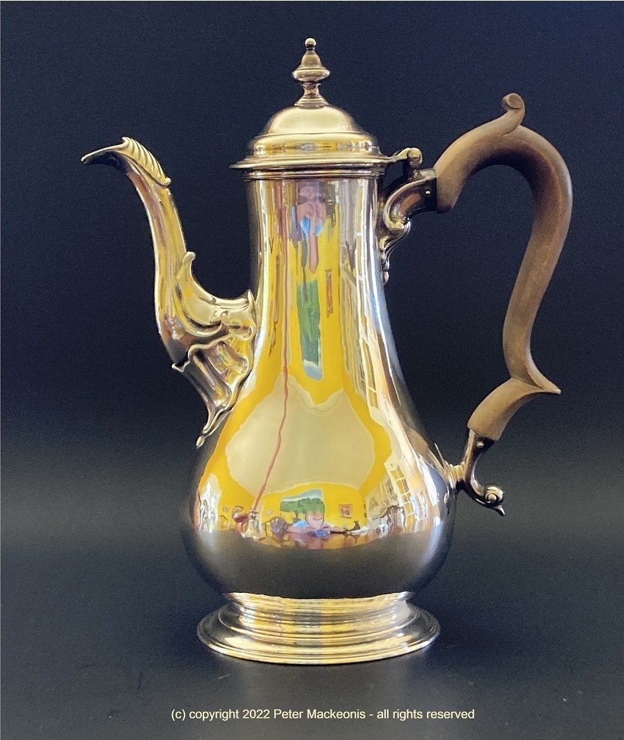 Wm. Robertson Georgian Sterling Silver Coffee Pot